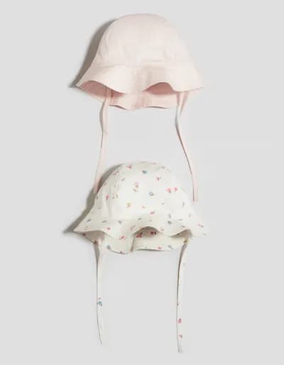 2 pack cotton sun hats