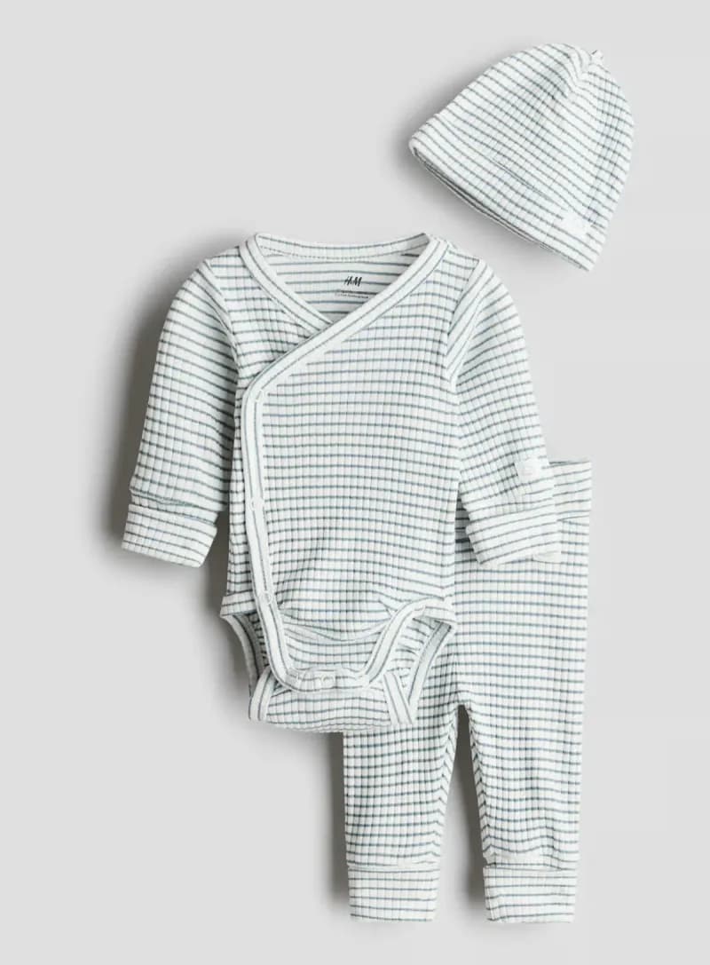 3 piece striped set