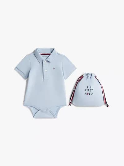 Babies' Polo Onesie And Gift Bag