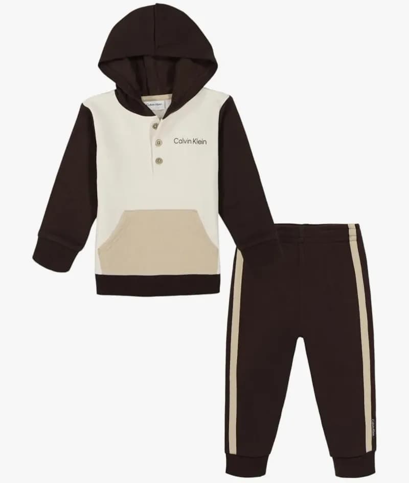 2pc Knit Jog Set brown