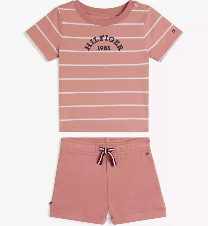 Baby boy’s stripe shirt and short set