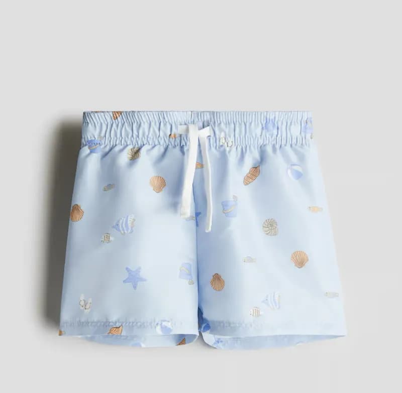 Patterned swim shorts