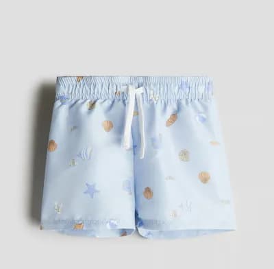 Patterned swim shorts