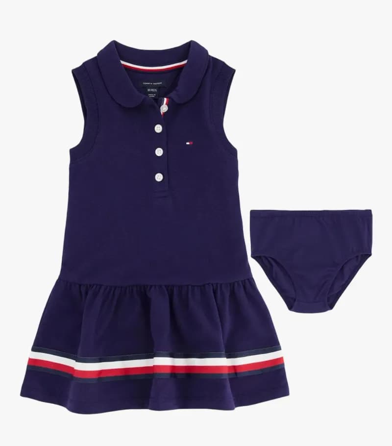 Short sleeve polo dress
