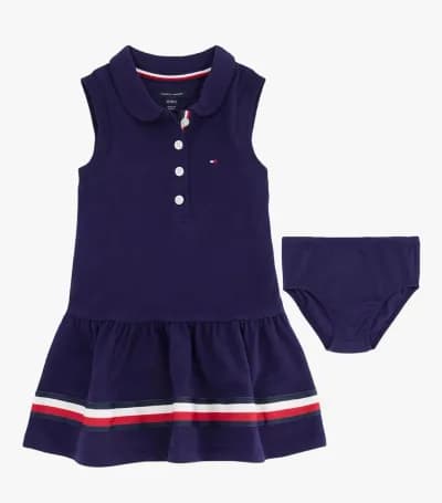 Short sleeve polo dress