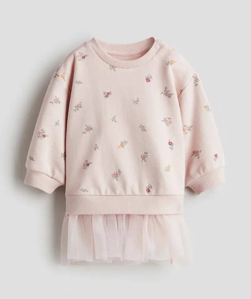 Skirt-sweatshirt dress pink